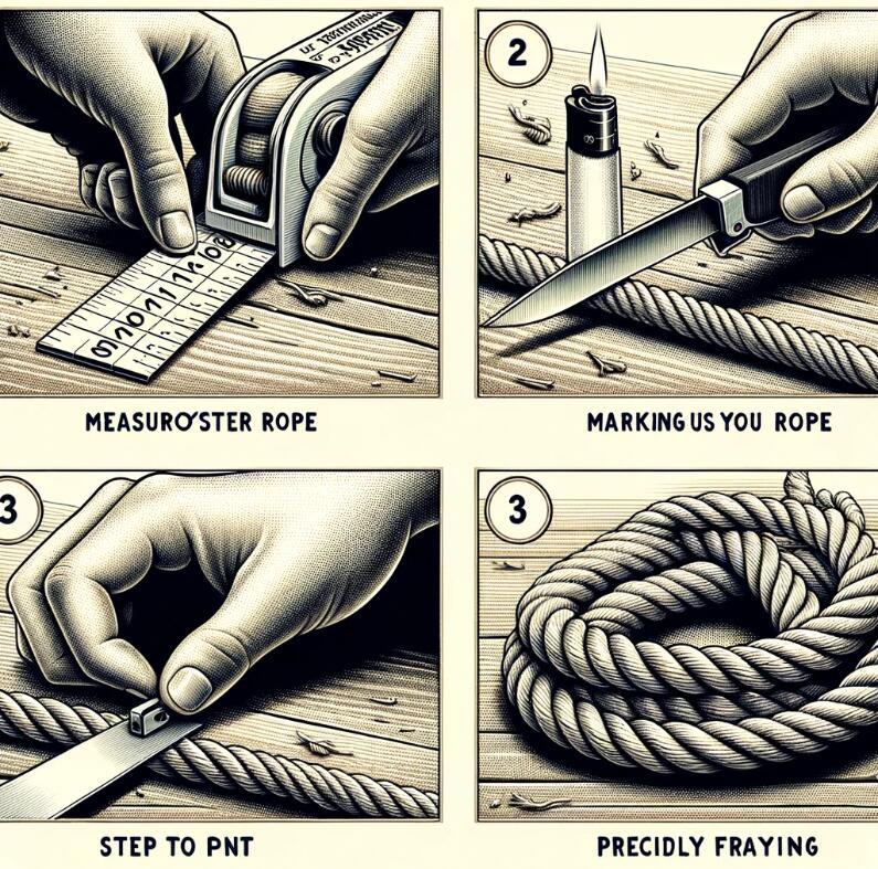 cut polyester rope step